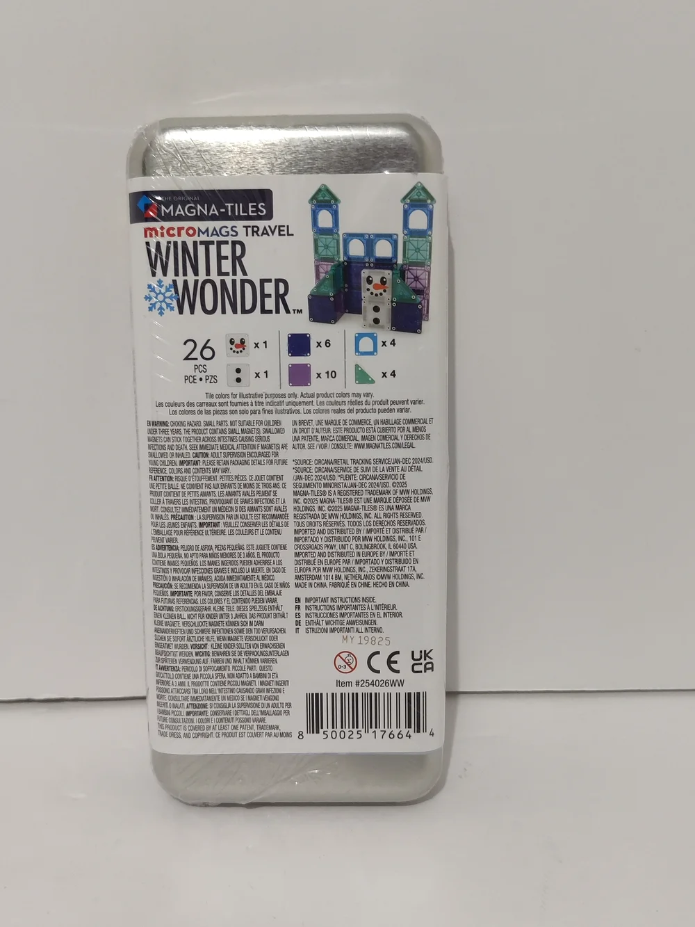 MAGNA-TILES microMAGS Travel WINTER WONDER Travel Set  26Pcs.  NEW and SEALED
